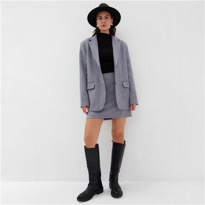 Юбка мини женская MIST: Classic Collection, размер 46-48, серая