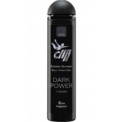 Гель для душа 3 в 1 CLIFF DARK POWER Двойная Сила 300 мл