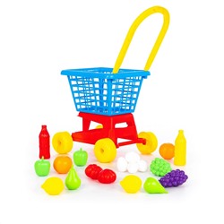 Полесье Тележка "Supermarket" №1 + набор продуктов (в сеточке)