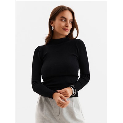 Джемпер женский с горлом MINAKU, чёрный, размер 42-44
