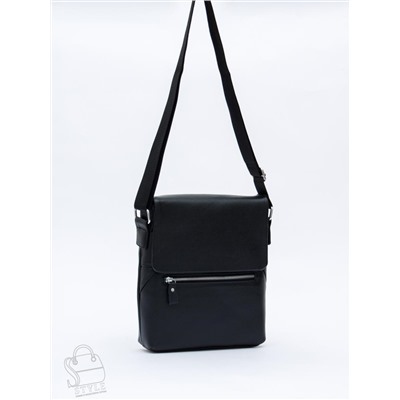 Сумка мужская кожаная 013H black Heanbag в Новосибирске