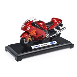 Мотоцикл 1:18 Suzuki Hayabusa, красный