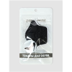 Пяткоудерживатели для обуви, клеевая основа, 10×7.3 см, пара, чёрные