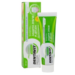 DENTAVIT PRO EXPERT З/паста ЗАЩИТА ЗУБОВ и ДЕСЕН, 90% натур.компонент., БЕЗ ФТОРА, 85 г.+кор/15