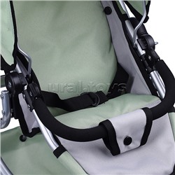 Коляска для кукол (для двойни)металлическая,прогулочная,с тентом,с корзиной,в пакете