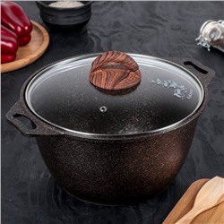 Кастрюля Granit ultra (original), 4 л, d=26 см, h=19 см, антипригарное покрытие, цвет коричневый