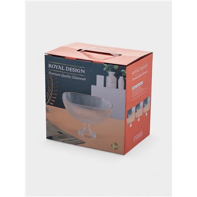 Фруктовница, 20.4×14 см, на ножке, стекло, прозрачная