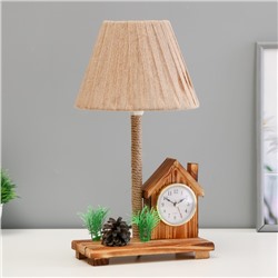 Настольная лампа с часами «Дом» Е14 15 Вт 19×18×35 см
