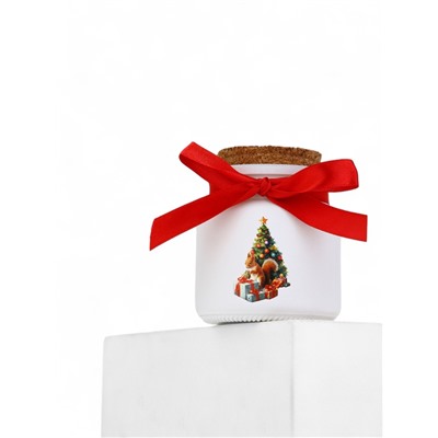 Свеча ароматическая в стакане «Новогоднего уюта и тепла», аромат мандарин