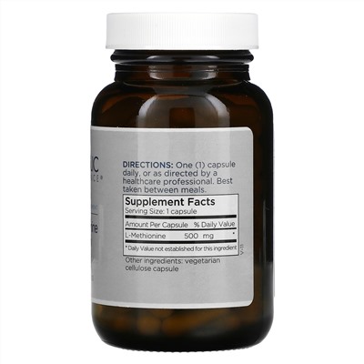 Metabolic Maintenance, L-Methionine, 500 mg, 100 Capsules