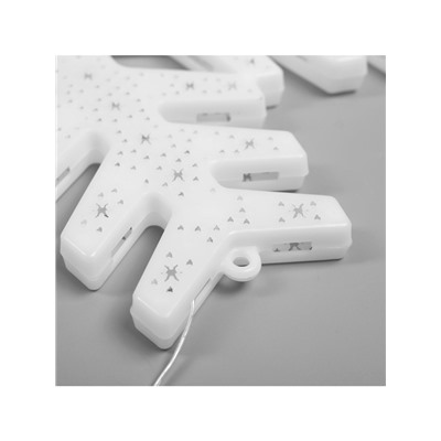 Светодиодная фигура «Снежинка» 40 см, пластик, 220 В, свечение мульти (RG/RB)