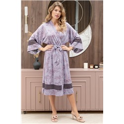 Халат ночной жен Mia Cara AW22WJ355 Rosa Del Te полосы