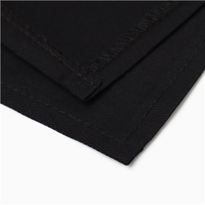 Фартук «Этель» Home, 60×70 см, чёрный, 100% хлопок, саржа 190 г/м²