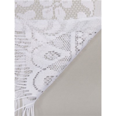 Тюль на кухню без шторной ленты, размер 169×162 см, цвет белый, 100% полиэстер