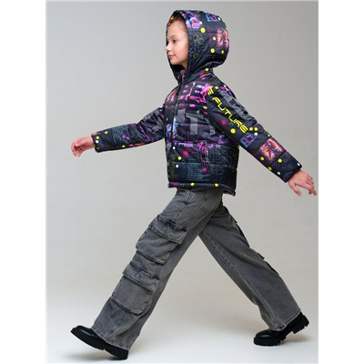 Куртка текстильная с полиуретановым покрытием для девочек