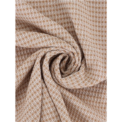 Плед с бахромой «Этель» Waffle, 130×180 см, бежевый