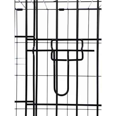 Клетка для собак №6 с пластиковым поддоном, складная, 121×78×83 см, черная