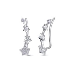 Серьги из серебра куб.циркон., В10-1009