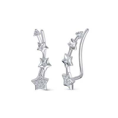 Серьги из серебра куб.циркон., В10-1009