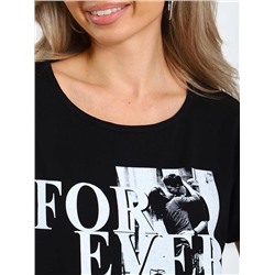 Футболка "Флорет" (Черный)