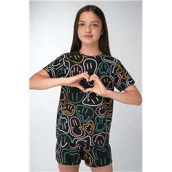 Хлопковая пижама для девочки с шортами Happyfox