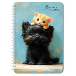 Записная книжка на спирали А5 40л "Пушистики" С0859-88 АппликА