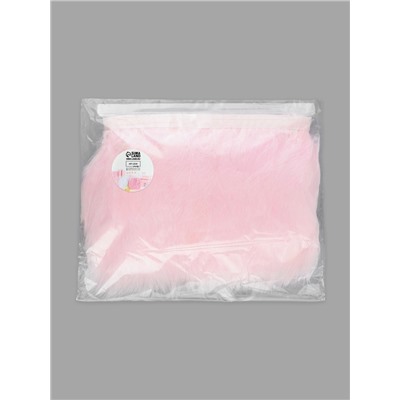 Перья марабу декоративные, на ленте, 8-10 см, 5±0.5 м, розовые