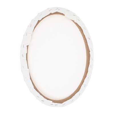 Холст на подрамнике овальный, хлопок 100%, грунт акриловый, 1.5×30×40 см, мелкозернистый, 280 г/м²