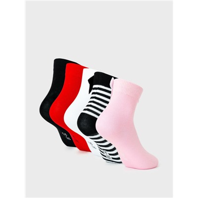 Носки трикотажные для девочек, 5 пар в комплекте