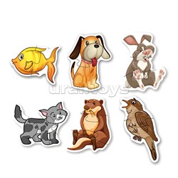 Пазл "Зверята" (6 картинок)