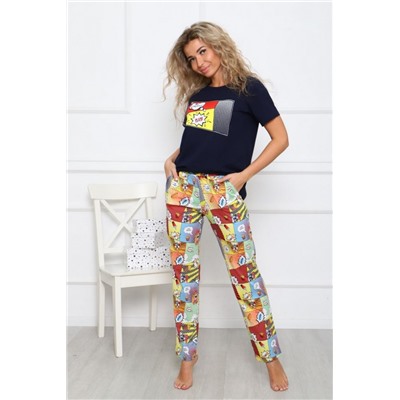 Пижама 57126 (Темно-синий)