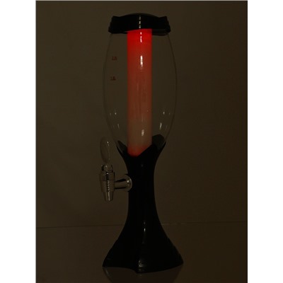 Башня пивная «Вавилон», колба 2 л, подсветка, батарейки Ag10, пластик, чёрная