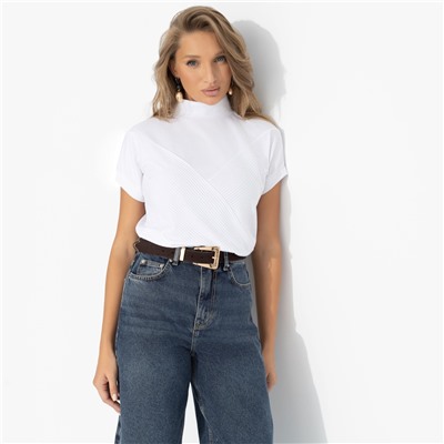 Водолазка в рубчик, Нота нежности (белая)