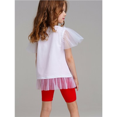 Комплект трикотажный для девочек: фуфайка (футболка), брюки (легинсы)