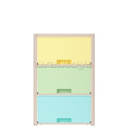 Комод "Колорит" цветной 3-х секцион