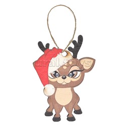 Набор новогодних украшений "Оленята" (6,5* 5 см х 9шт) в коробке