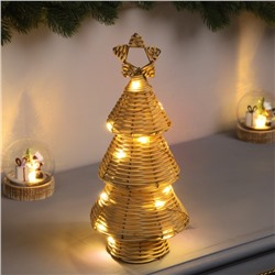 Фигура световая «Ёлочка плетёная», 30×13×13 см, 20 LED, батарейки ААх2 (не в комплекте), свечение теплое белое