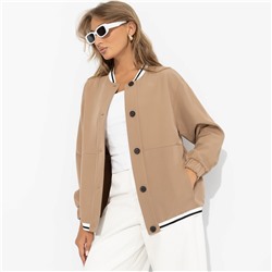 Бомбер на пуговицах, Любуйся мной (бежевый)