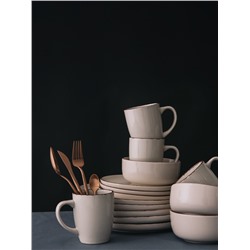 Кружка Доляна «Альпийский крем», 340 мл, керамика, бежевая