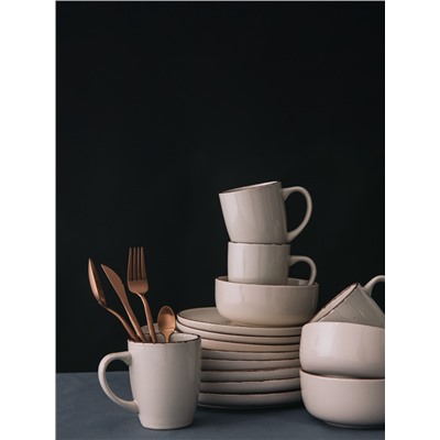 Кружка Доляна «Альпийский крем», 340 мл, керамика, бежевая