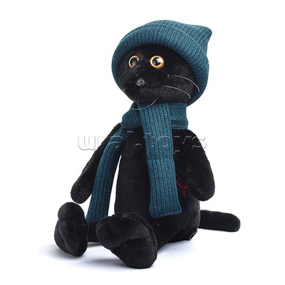 Кот Фикс в шапке с вышивкой В27