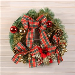 Венок новогодний d=30 см «Зимнее волшебство. Яркая сказка»