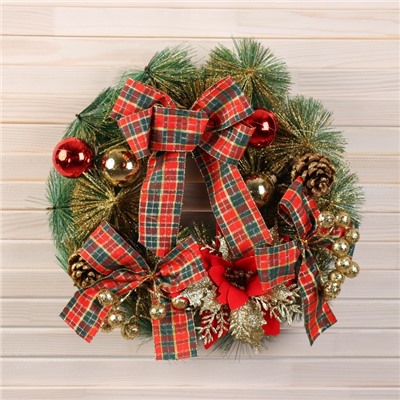 Венок новогодний d=30 см «Зимнее волшебство. Яркая сказка»