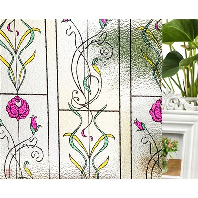 Витражная самоклеющаяся пленка Film c тиснением P005-1,  2х0,60 м