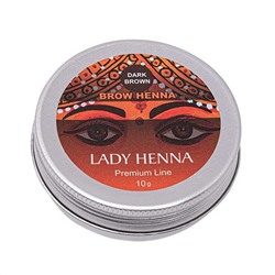 Lady Henna Краска для бровей на основе хны / Premium Line, тёмно-коричневая, 10 г 17655