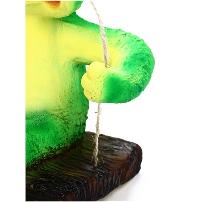 Садовая фигура из полистоуна «Лягушка на качелях», подвесная, 24×23×27 см