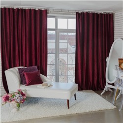 Штора портьерная «Этель», 145×270 см, валенсия вишнёвый