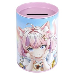 Копилка-подставка для канцелярских принадлежностей "Аниме с котиками"