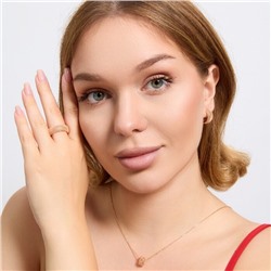 Комплект ювелирной бижутерии коллекция "Дубай" серьги, кулон и кольцо 20 р, покрытие позолота, арт.313.214-20