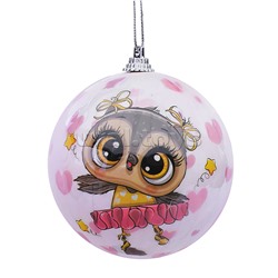 Набор елочных шаров S1807 "Совушки" (8см*3шт)